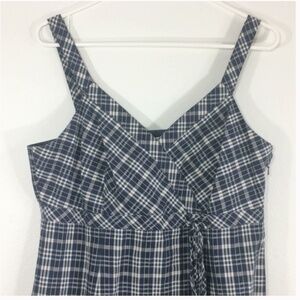 Nine West blue/white plaid sun wrap dress-Sz 10